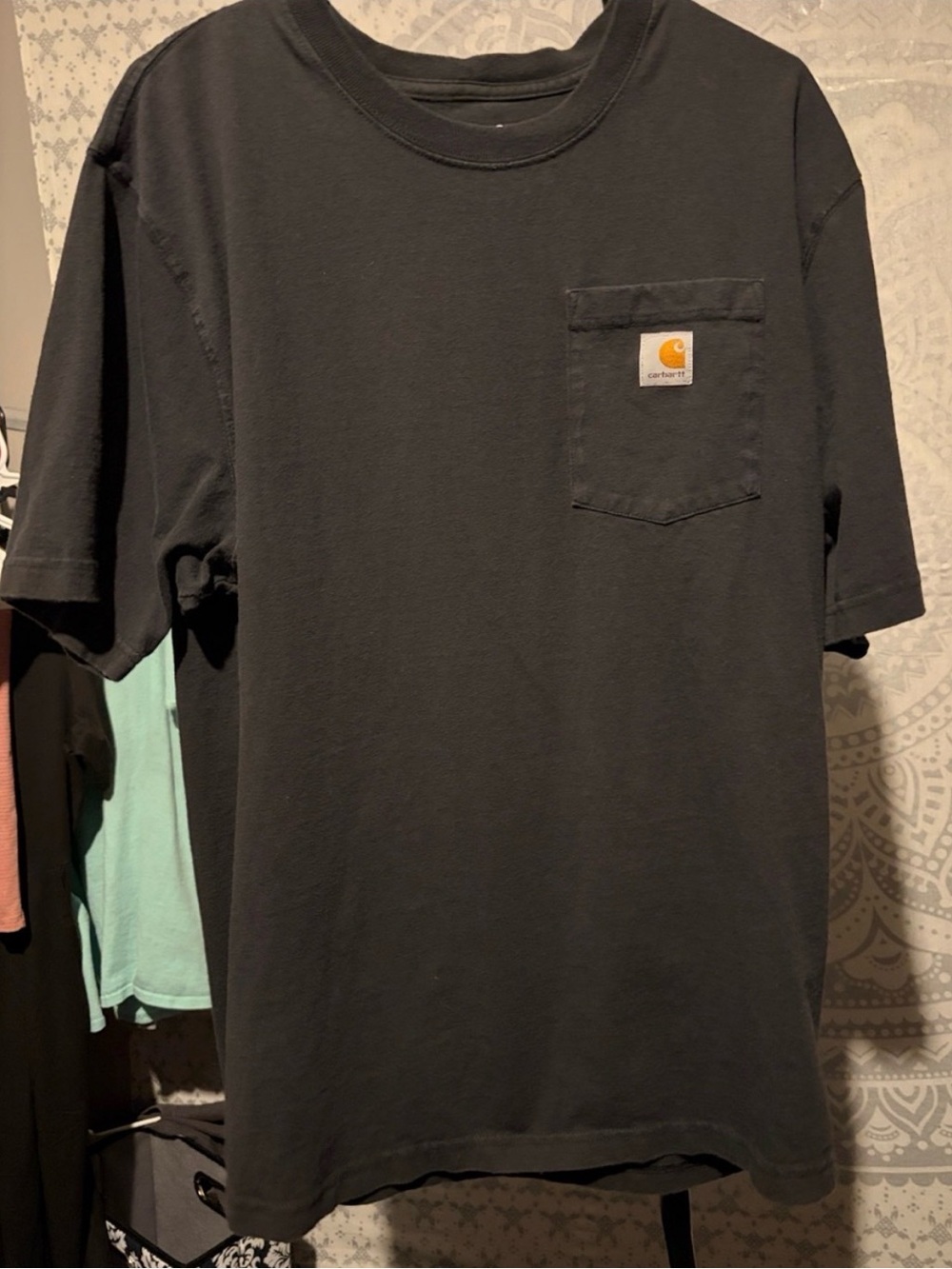 Carhartt Black Loose Fit Pocket Tee | Large